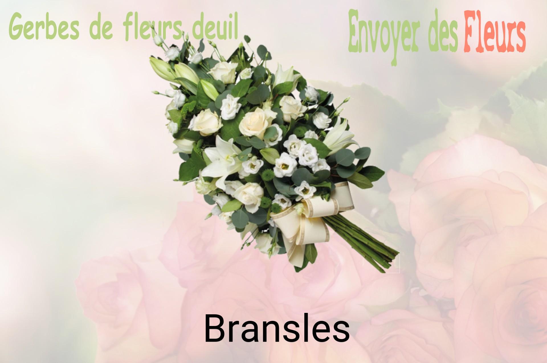 Gerbe de fleurs de deuil livrée à Bransles